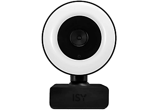 ISY IW-1080-1 FullHD webkamera, beépített LED körvilágítás (2V225526), fekete