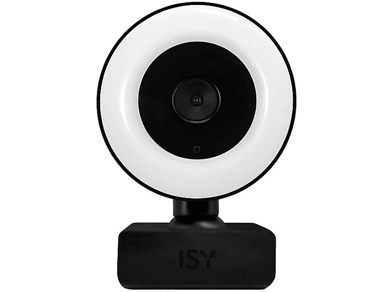 ISY IW-1080-1 FullHD webkamera, beépített LED körvilágítás (2V225526), fekete