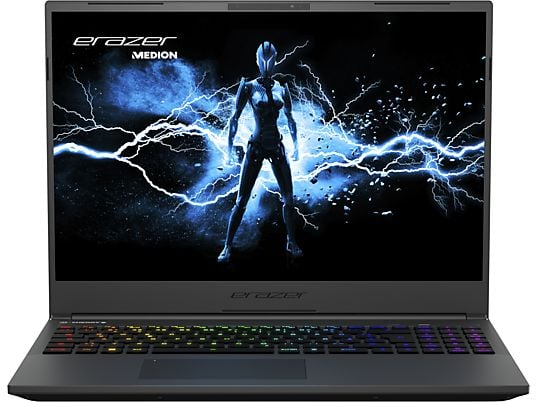ERAZER Major X20 (MD 62614) - Gaming Notebook, 16 ", Intel® Core™ i7, 1 TB SSD, 16 GB RAM, NVIDIA GeForce RTX™ 4070 (8 GB, GDDR6), Schwarz