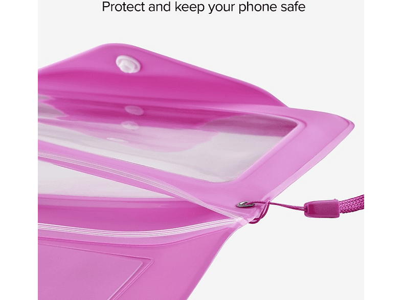 SBS Universelles aufklappbares Bookcover, spritzwassergeschützt Bookcover, für Smartphones bis 6.8", Rosa-Tasche — Foto 2 von 4