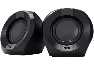 TRUST Polo 2.0 sztereó hangszóró szett, 4W, 3,5mm jack, USB tápellátás, fekete (25164)