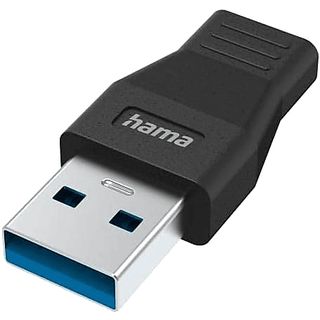 Adaptador USB - Hama 200354, USB-A a USB-C, USB 3.2 Gen1, 5 Gbit/s, Negro