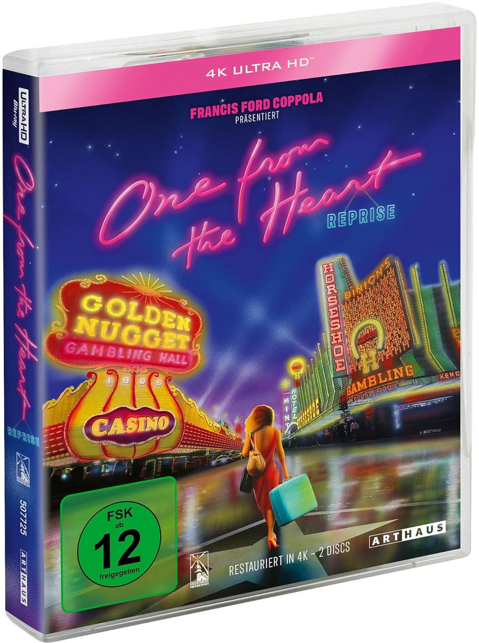 Blu-ray-Filmhülle mit Cover-Artwork einer Stadt bei Nacht.