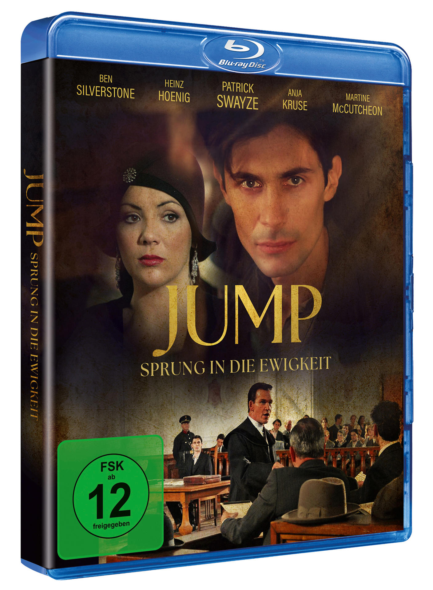 Filmcover: Ein Mann und eine Frau schauen sich an. Text: Jump. Blu-ray-Disc.