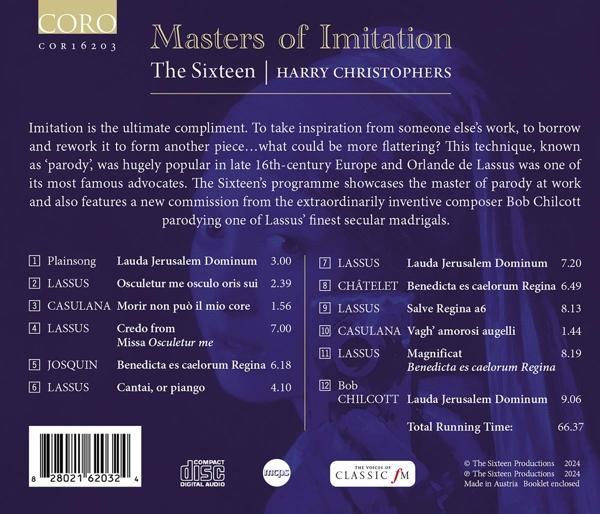 CD-Cover mit Titel & Trackliste. Dunkler Hintergrund mit Text.