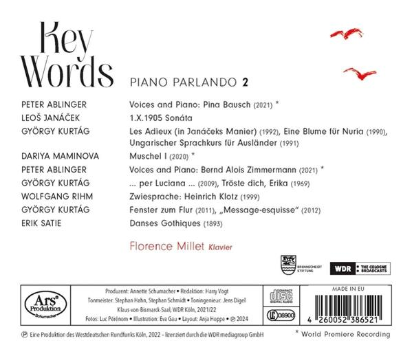 CD-Cover mit Komponisten, Werken und Logos. Zwei rote Vögel oben rechts.