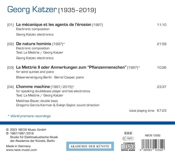 Ein CD-Cover mit Text und Noten. Enthält Text auf Deutsch und ein Compact Disc-Logo.