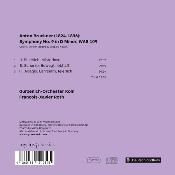 CD-Cover: Anton Bruckner Sinfonie Nr. 9, Gürzenich-Orchester Köln, François-Xavier Roth.