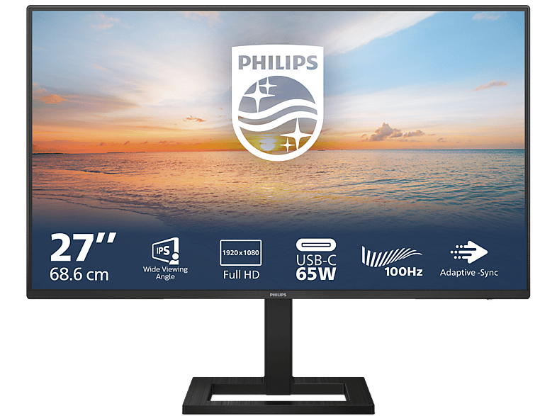 PHILIPS 27E1N1300AE 27 Zoll Full-HD Monitor (1 ms Reaktionszeit Monitor ...