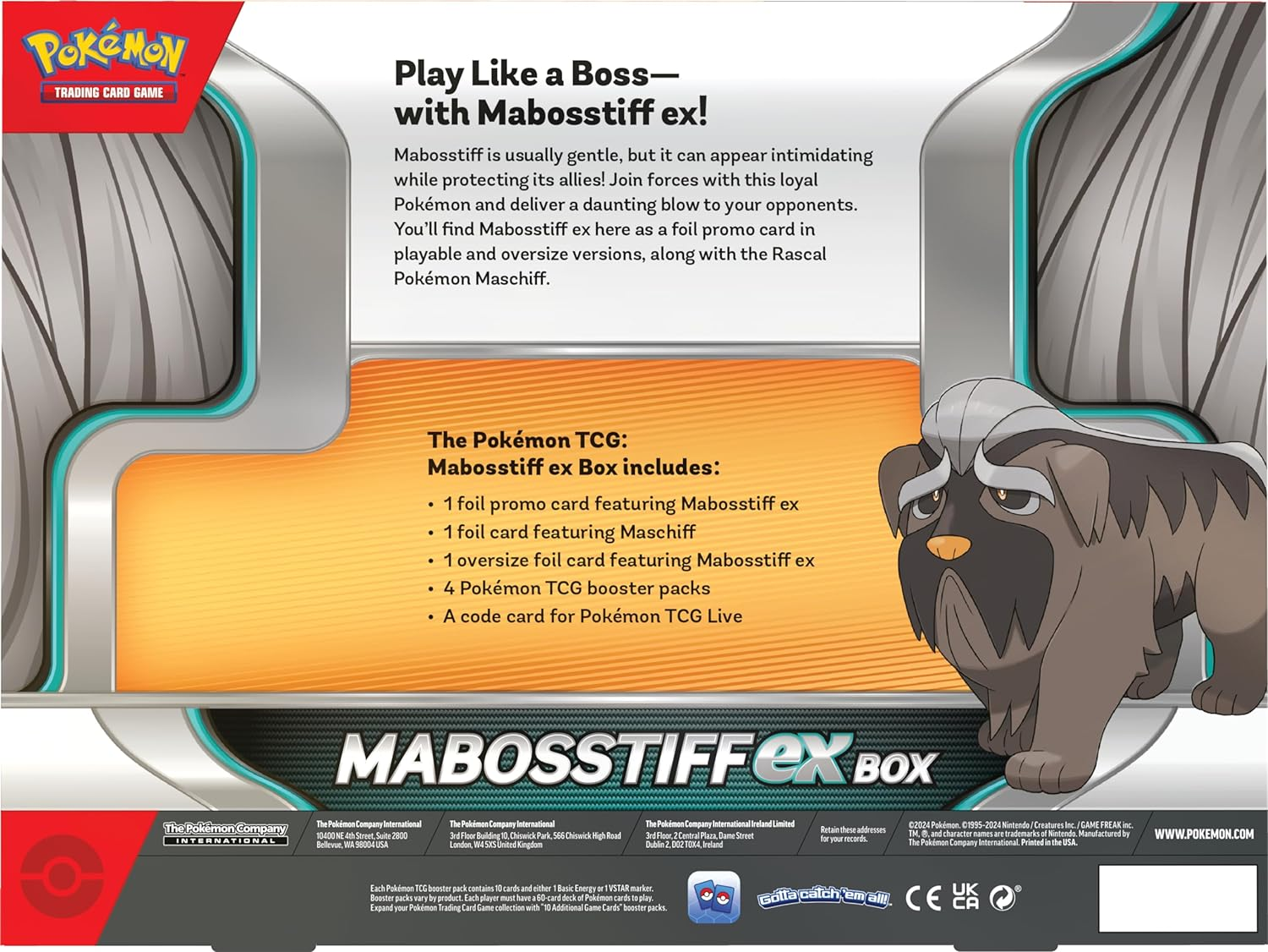 Juego - Magicbox Pokémon TCG: Mabosstiff ex Box