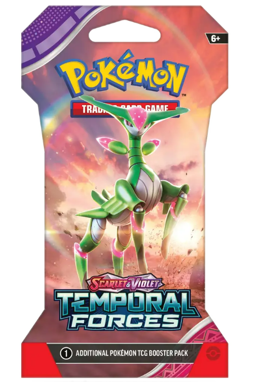 Juego - Magicbox Pokemon TCG Scarlet & Violet: Temporal Forces: Sleeved Booster, Aleatorio