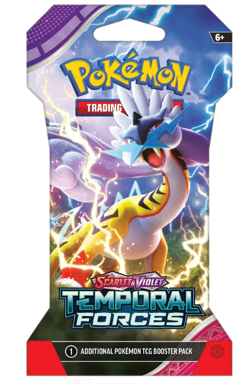 Juego - Magicbox Pokemon TCG Scarlet & Violet: Temporal Forces: Sleeved Booster, Aleatorio