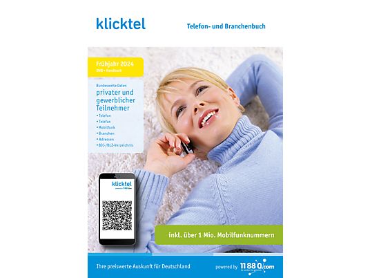 klicktel Telefon- und Branchenbuch Frühjahr 2024 - PC - Allemand