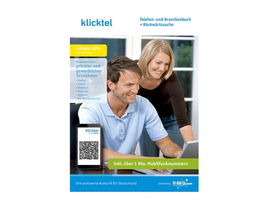 klicktel Telefon- und Branchenbuch + Rückwärtssuche Frühjahr 2024 - PC - Deutsch
