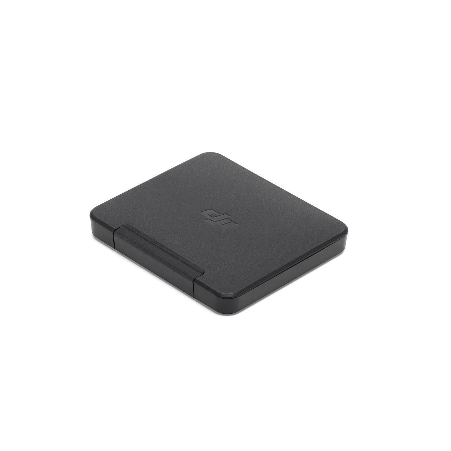 Black case with a DJI logo on its top surface.