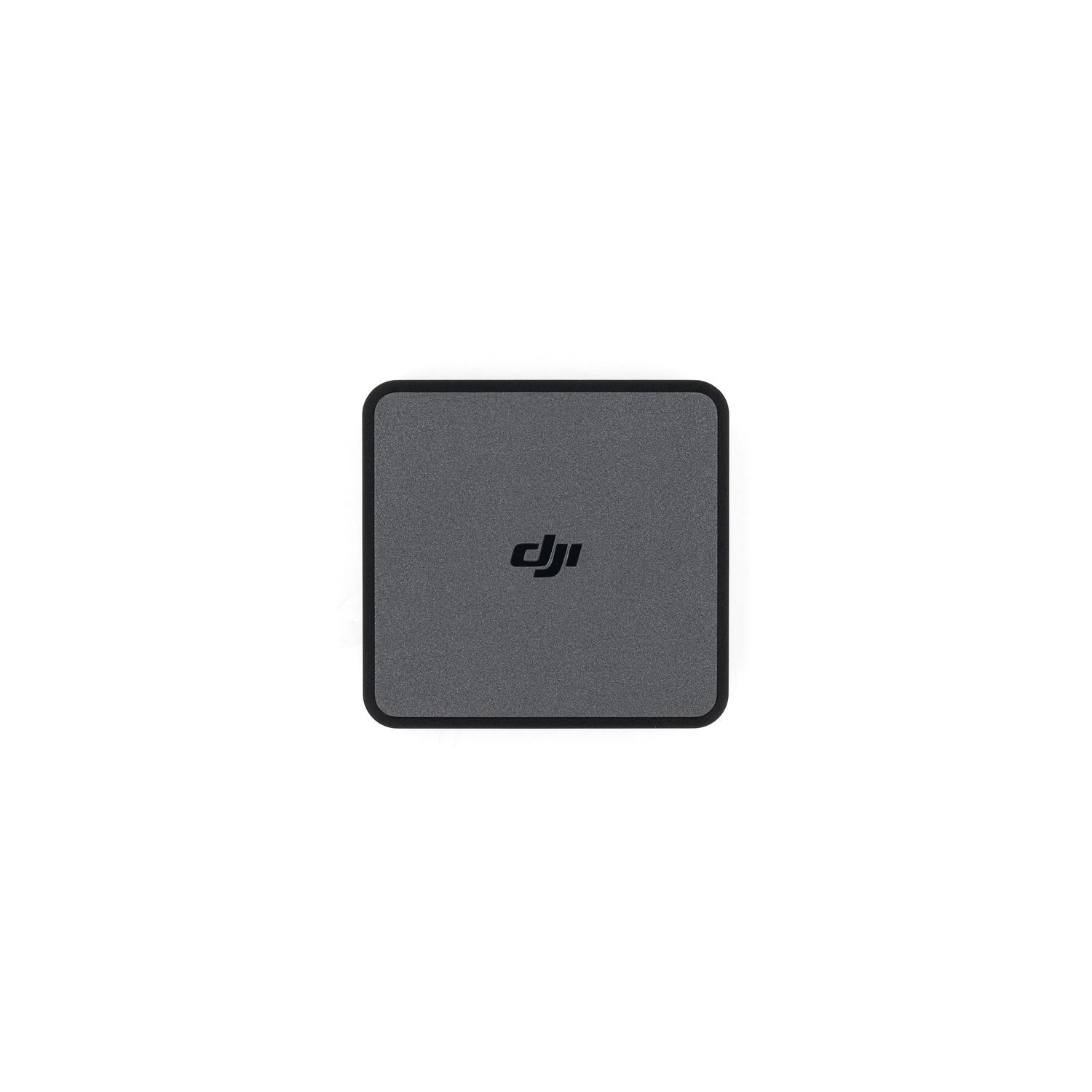 A small, gray DJI device with the DJI logo on a white background.