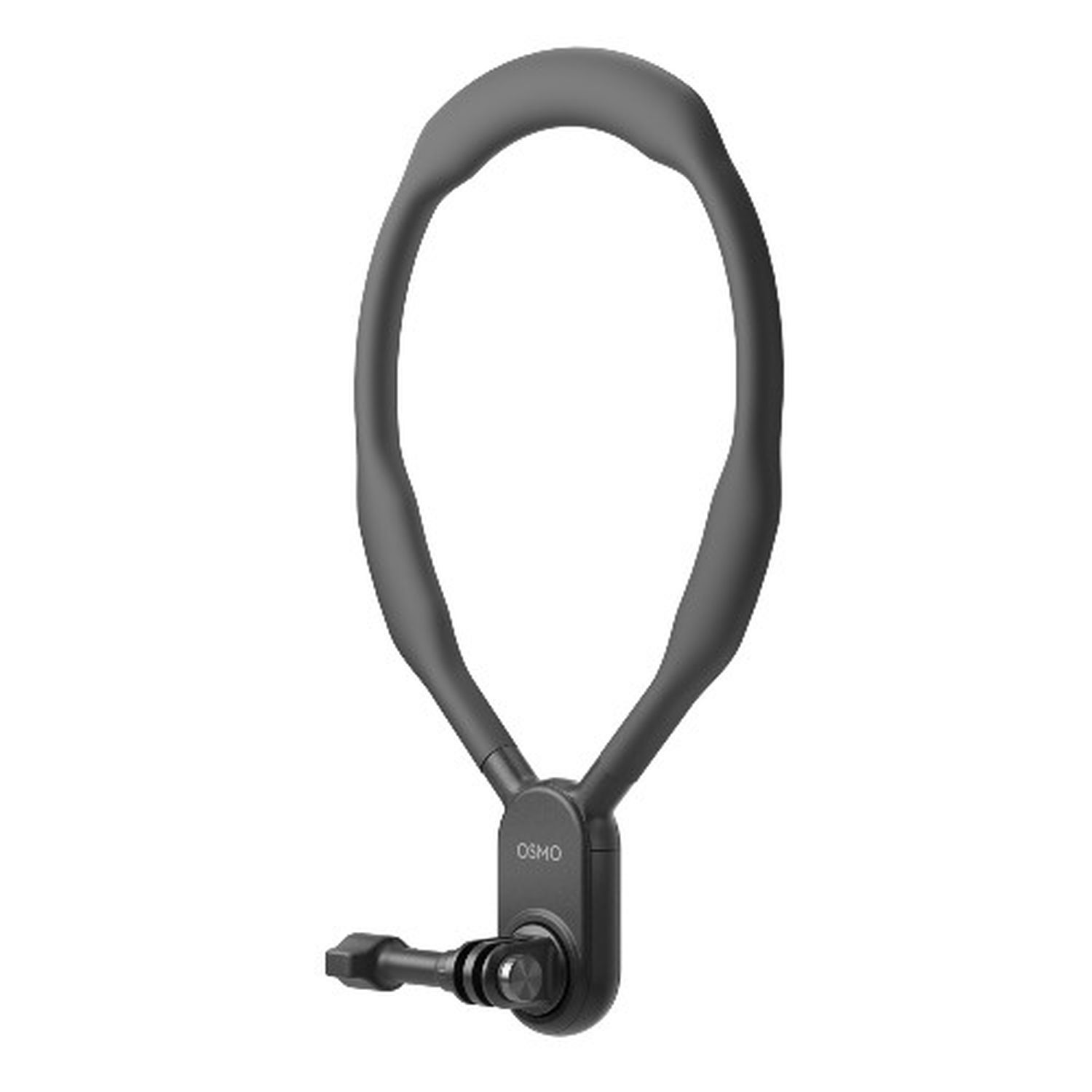 A neck strap for a camera, made of gray material with the Osmo brand logo.