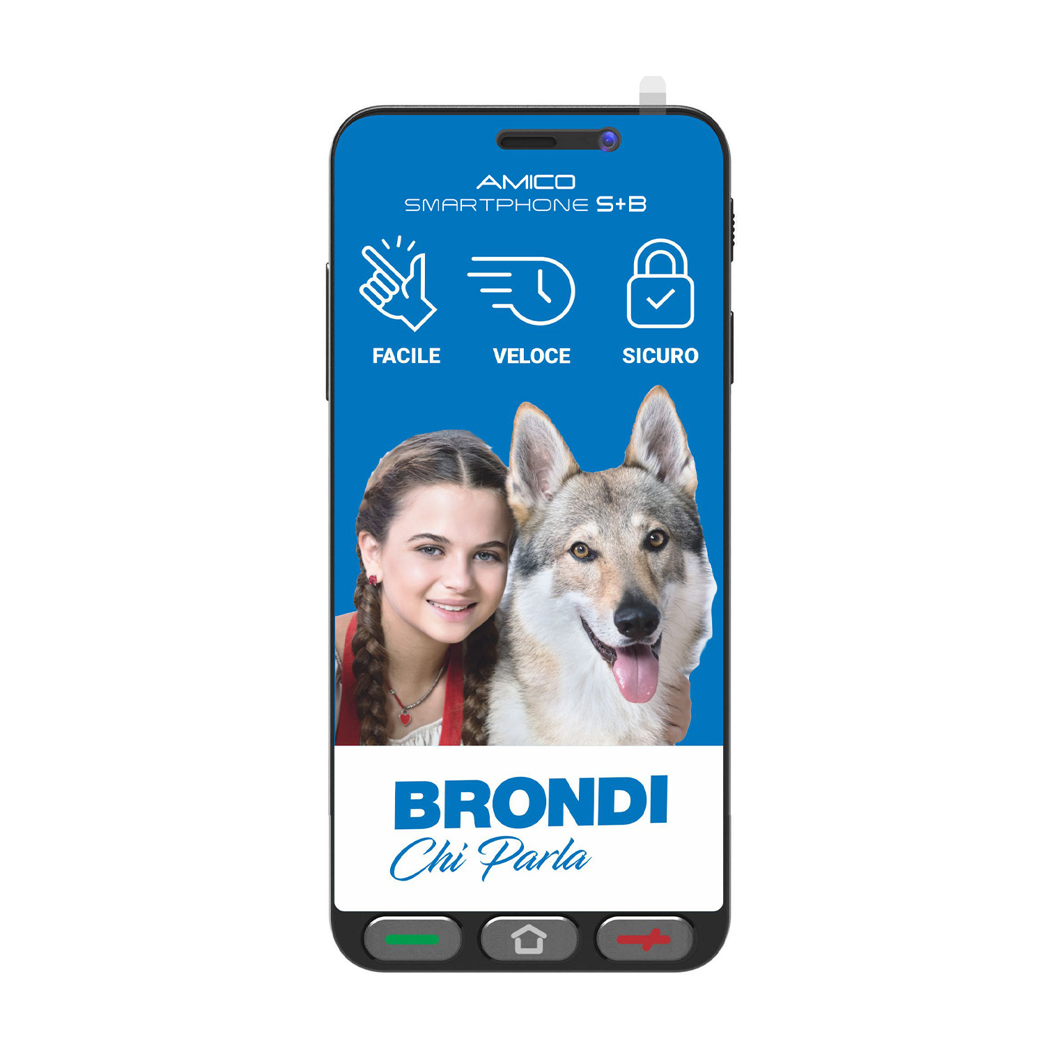 Brondi Amico Smartphone S+B, 16 GB, Black