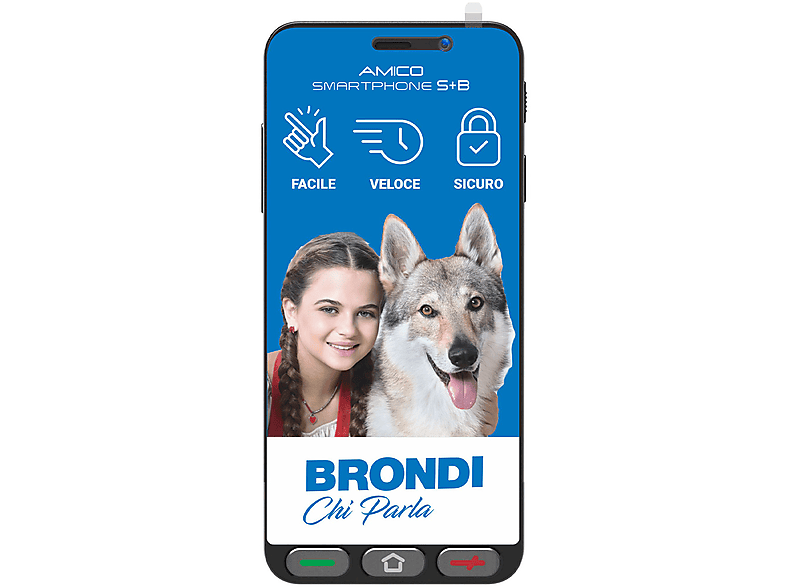 Brondi Amico Smartphone S+B, 16 GB, Black