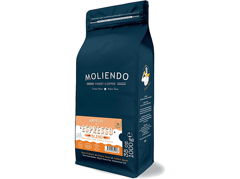 MOLIENDO Amalfi Espresso Blend Çekirdek Kahve 1000 g