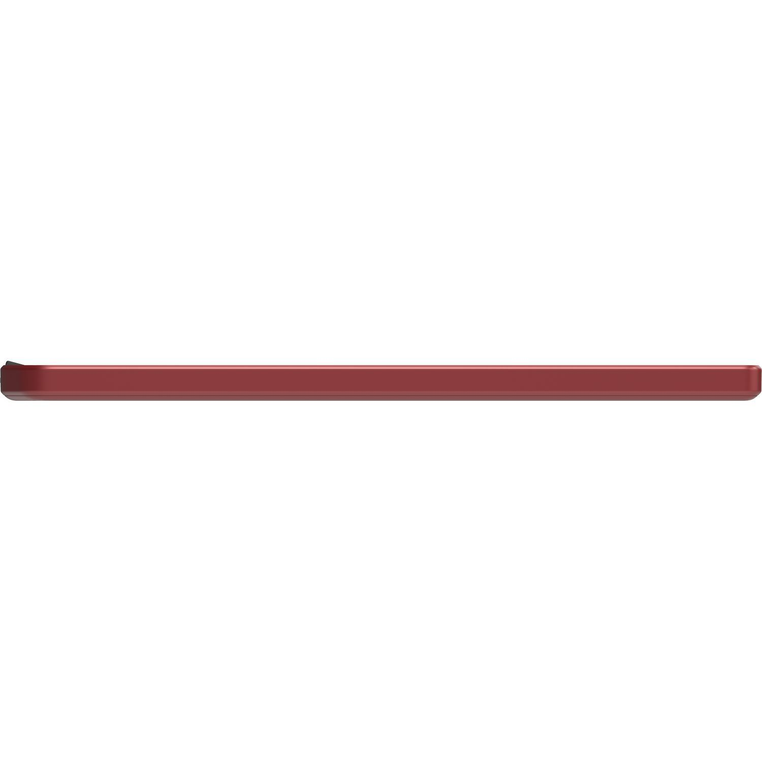 A thin, red rectangle on a white background. The rectangle is horizontal.