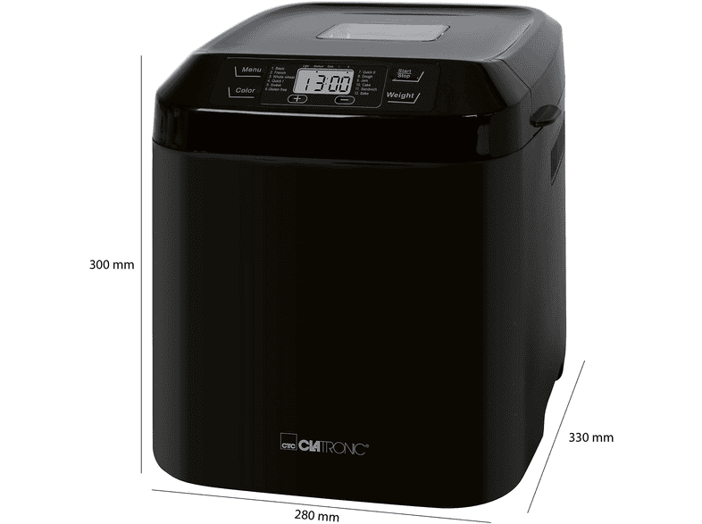 Clatronic BBA 3774 Brotbackautomat, Schwarz — Foto 3 von 5