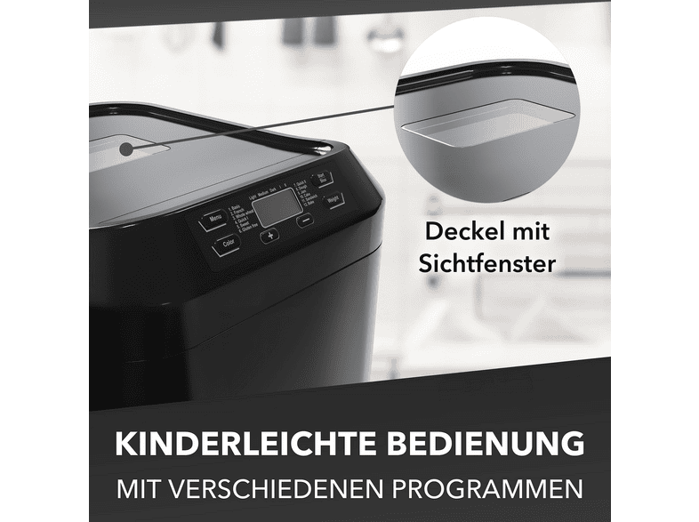 Clatronic BBA 3774 Brotbackautomat, Schwarz — Foto 5 von 5