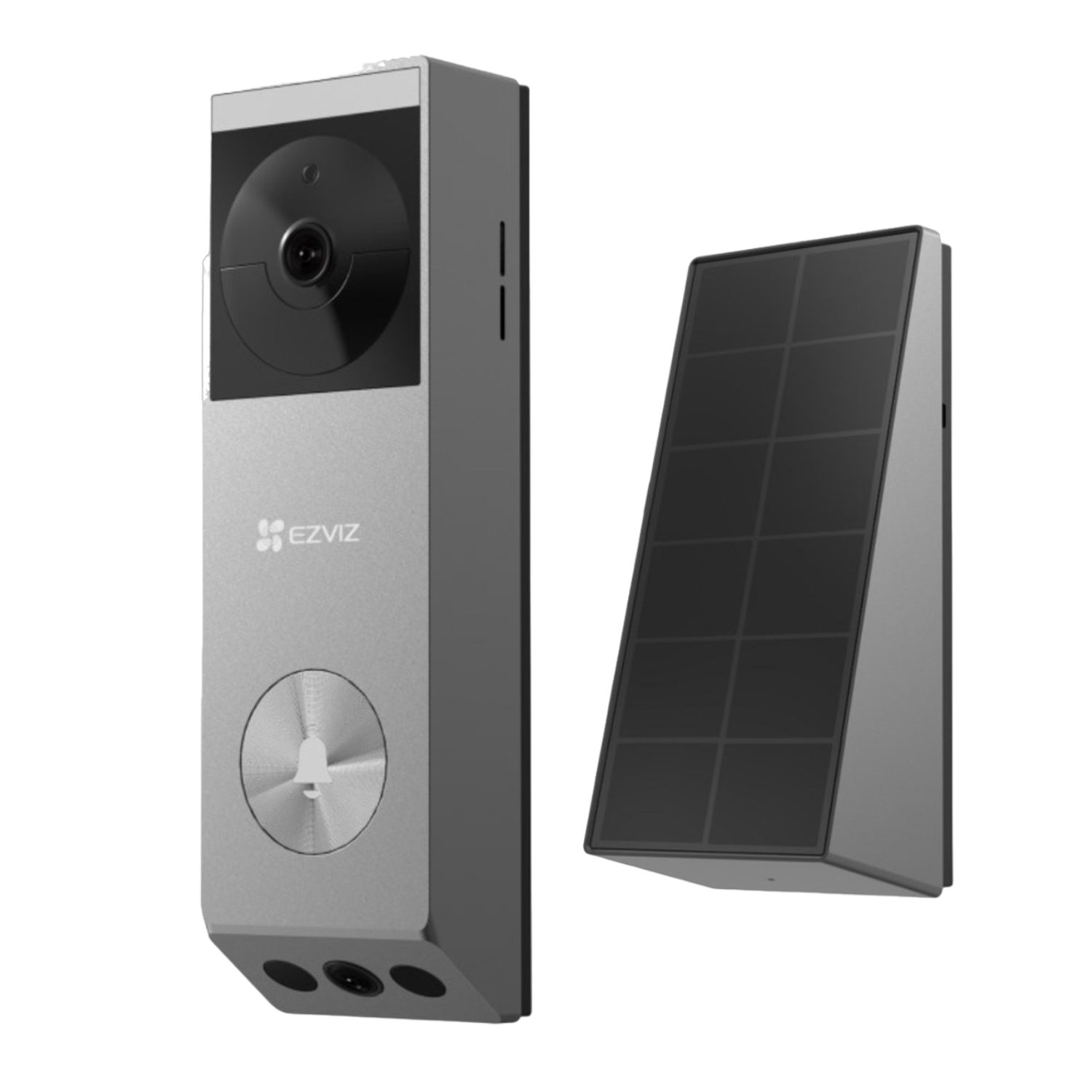 Ezviz Ep3x Pro Met Zonnepaneel - Slimme Deurbel Grijs