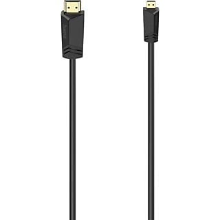HAMA 74259 HS HDMI USB-A/D, M/M 2m - HDMI-Kabel (Schwarz)