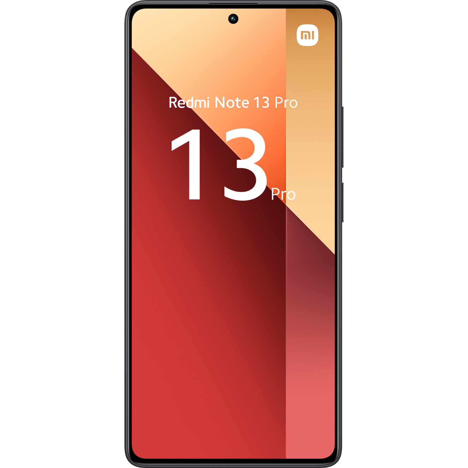 Redmi Note 13 Pro smartphone, met een rode en gouden achtergrond.