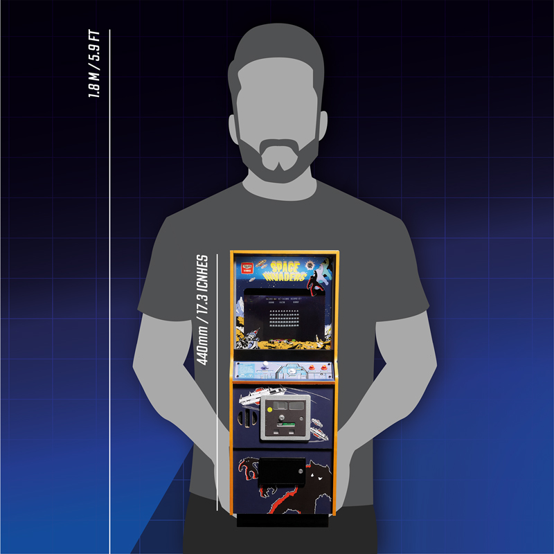 Quarter Scale Arcade Cabinet - Space Invaders - Console de jeu - Multicolore