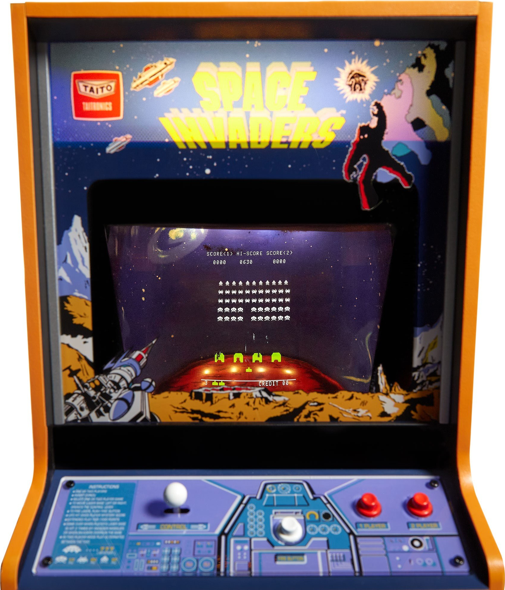 Quarter Scale Arcade Cabinet - Space Invaders - Console de jeu - Multicolore