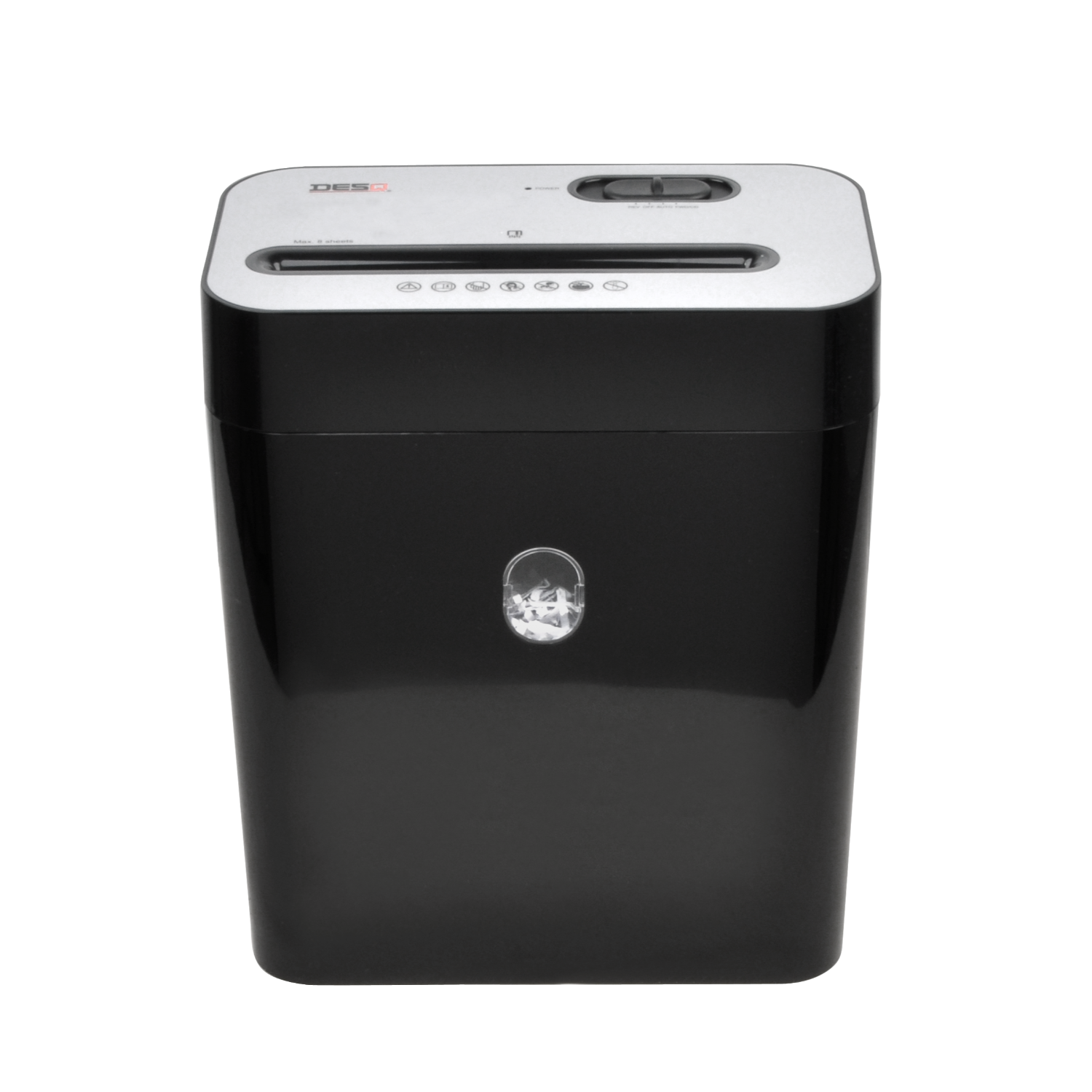 DESQ Papiervernietiger 20052 | 10 vel | 4 x29 mm | P4 | Ook creditcards en CD | 18 liter opvangbak | Aparte opvangbak voor cd/cc