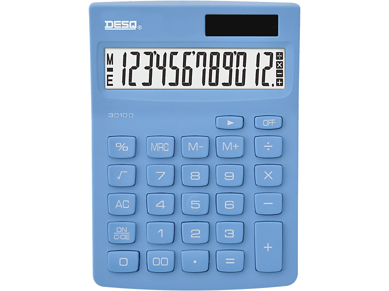 DESQ Bureau Rekenmachine New Generation Compact | 12 Cijfers - Blauw ...