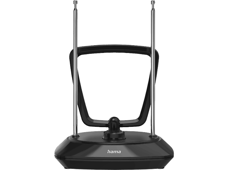 Antena TV Interior - Hama 221082, DVB-T/DVB-T2, Negro