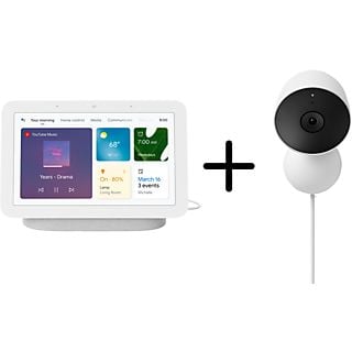 GOOGLE Bewakingscamera Nest Indoor bekabeld + Google Hub Chalk (GA01998-FR/GA01331-FR?BDL)