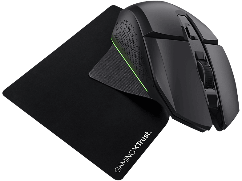 TRUST GXT 112 Felox vezeték nélküli optikai gamer egér + egérpad, fekete (25070)