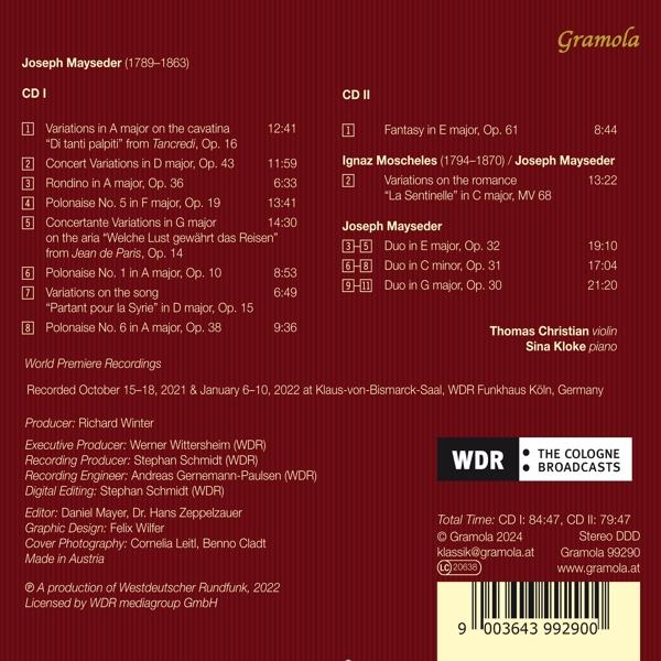 CD-Cover mit Titellisten und Credits. Enthält Text und Logos.