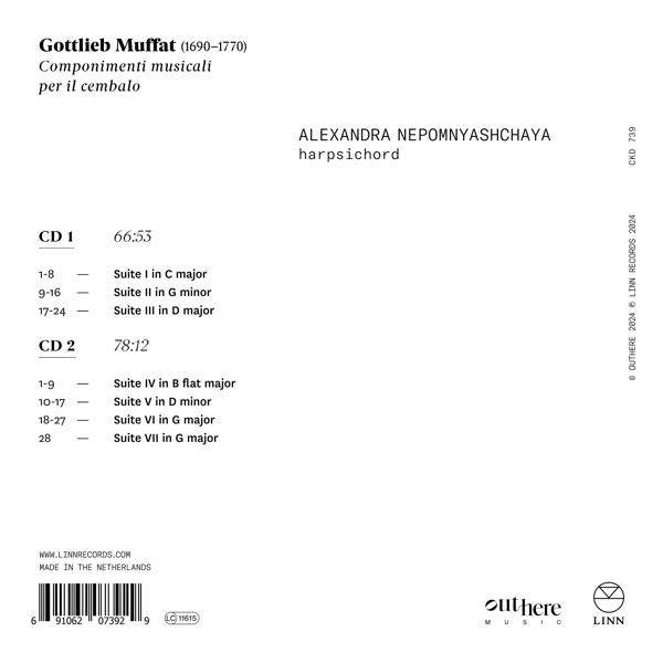 CD-Cover mit Text über Musikkomposition und einem Personennamen. Weißer Hintergrund.