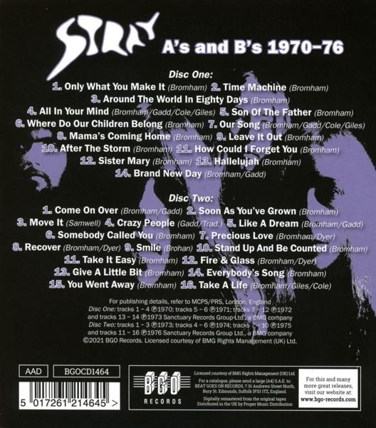 Cover einer Musik-CD mit Songtiteln und Bandlogo.