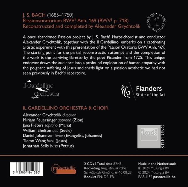 Album-Cover mit J. S. Bach, Il Gardellino Orchestra & Choir, Flanders und Funk Stiftung.