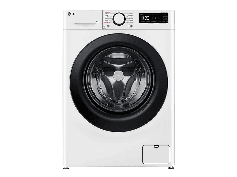 LG AI DD F2R3S08Nswb Lavatrice Slim, Caricamento frontale, 8 kg, 47,5 cm, Classe A