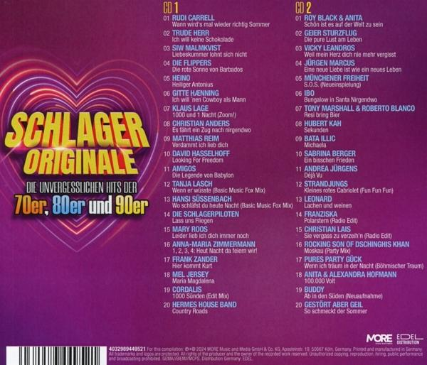 CD-Hülle mit Albumcover von verschiedenen Sängern und Songtiteln auf weißem Hintergrund.