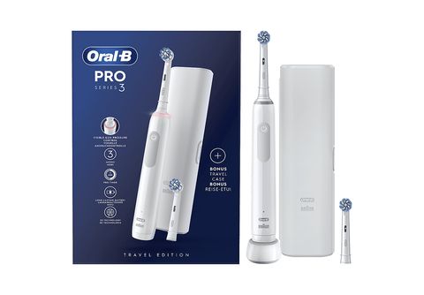 Cepillo eléctrico  Oral-B Pro Series 3, Estuche de viaje, Sensor