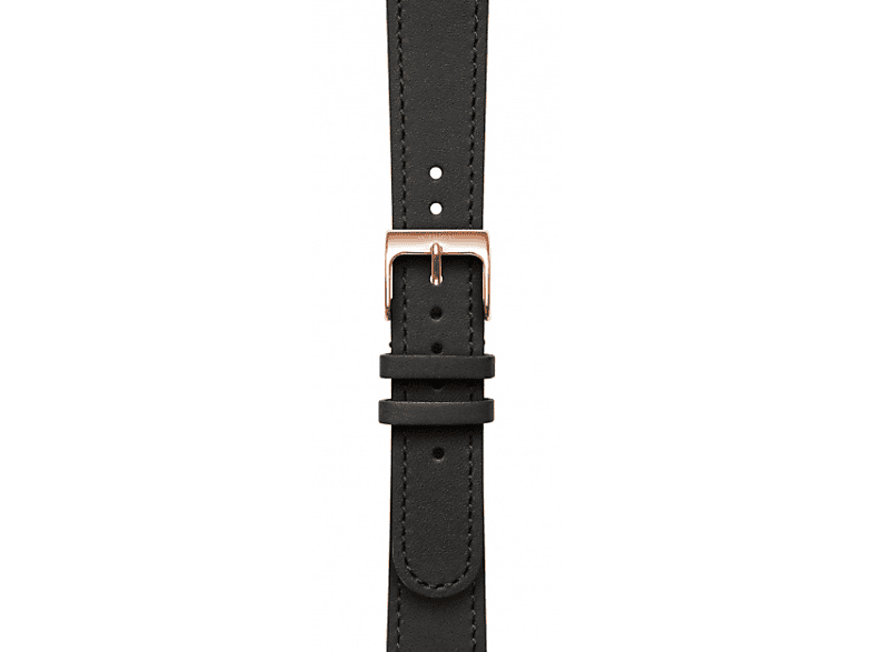 WITHINGS Bőr óraszíj 18mm, Scanwatch 38mm, Steel HR 36mm, Move modellekhez, fekete-rózsaarany (3700546704345)