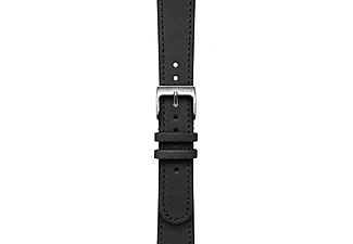 WITHINGS Bőr óraszíj 18mm, Scanwatch 38mm, Steel HR 36mm, Move modellekhez, fekete-ezüst (3700546703317)