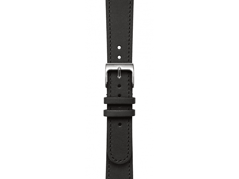 WITHINGS Bőr óraszíj 18mm, Scanwatch 38mm, Steel HR 36mm, Move modellekhez, fekete-ezüst (3700546703317)