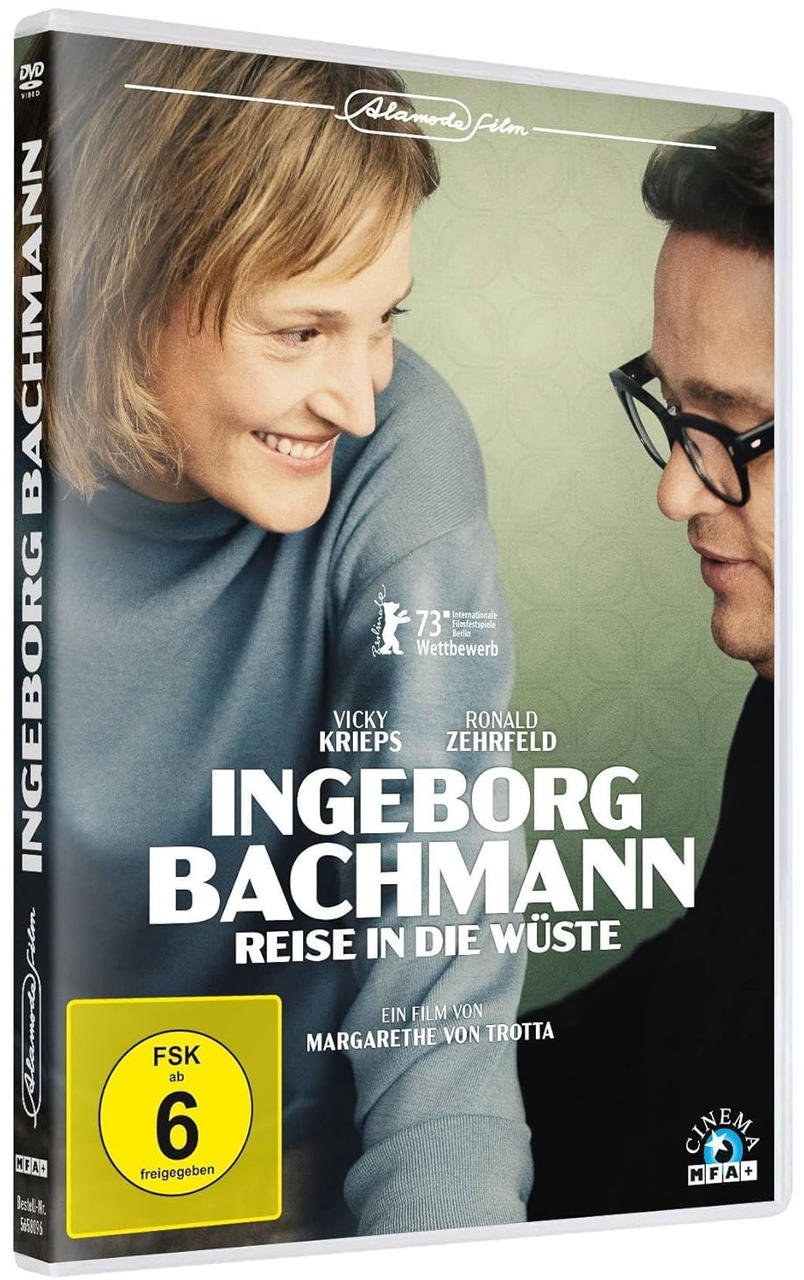 DVD-Hülle mit dem Film 'Ingeborg Bachmann - Reise in die Wüste'.
