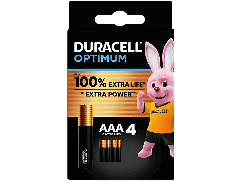 Batterie Ministilo AAA Duracell Optimum 4 PZ