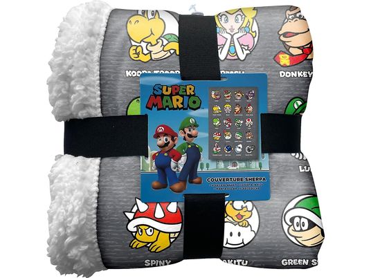 HOMADICT Super Mario - Characters - Couverture polaire (Multicolore)